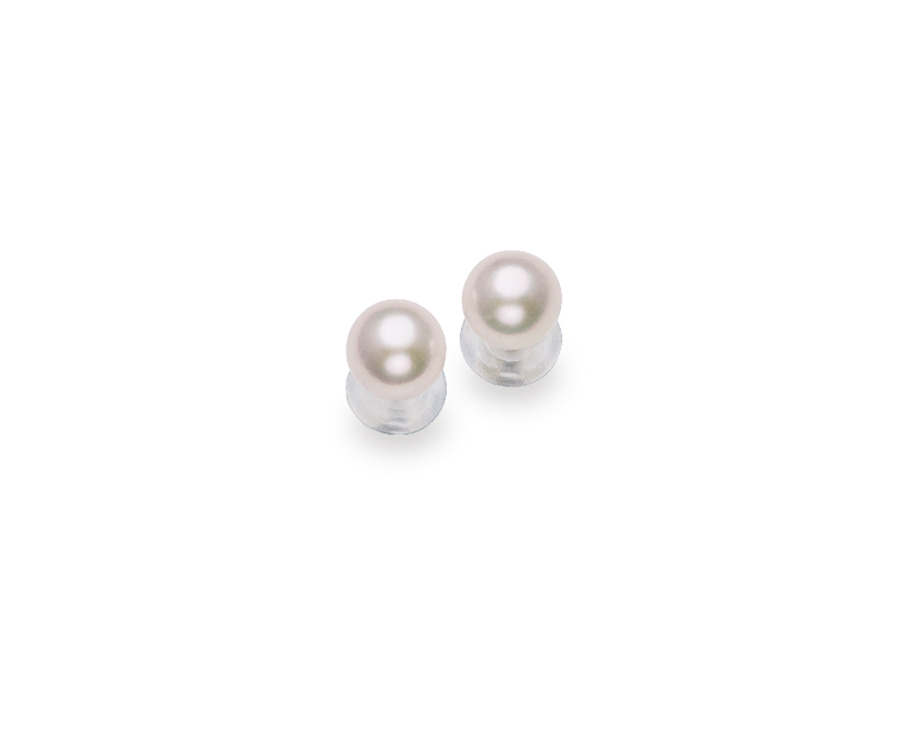 MINE PEARL - Pt Akoya Pearl Earrings